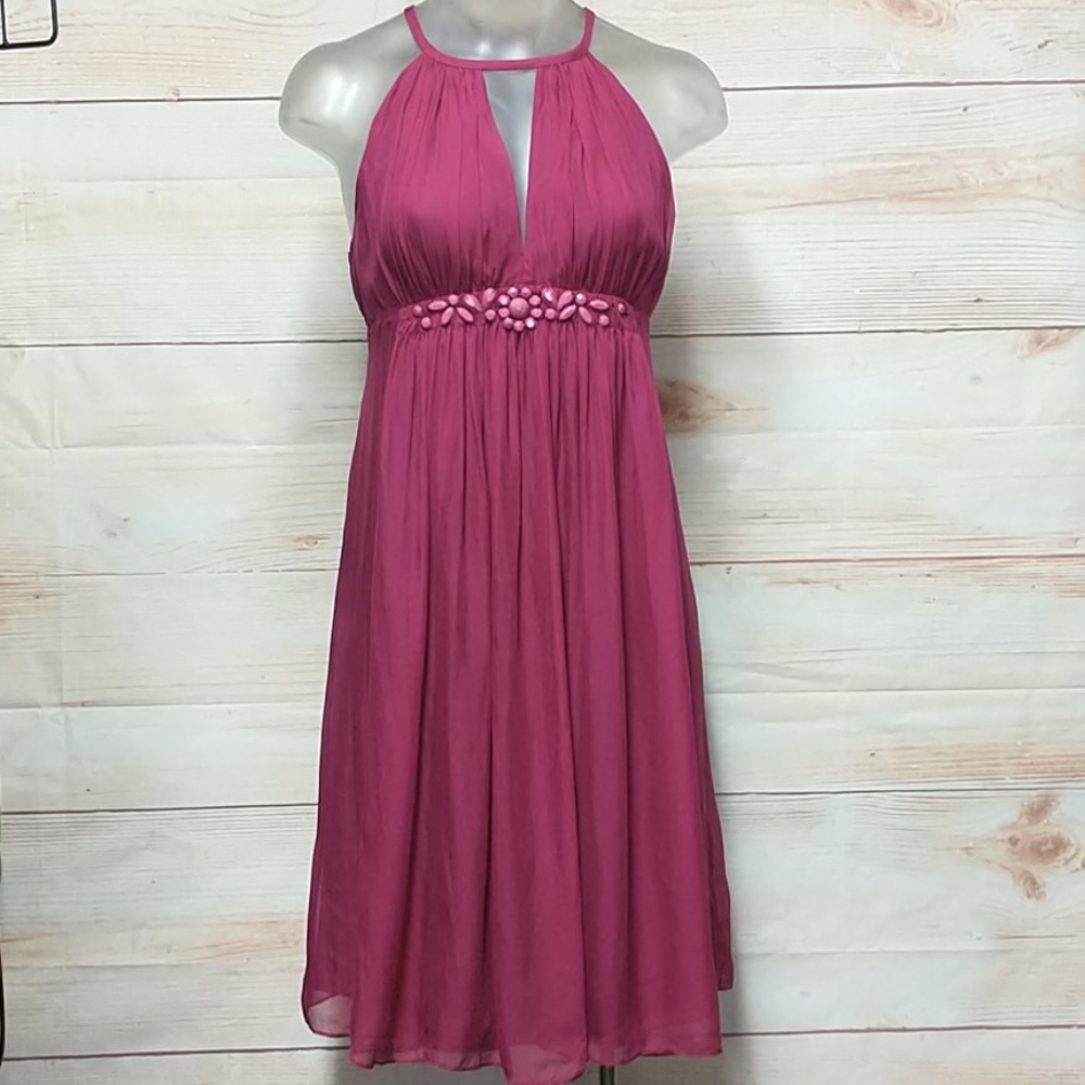Rebecca Taylor Babydoll Chiffon Cocktail Dress  Sz 2 Fairycore Feminine Romantic